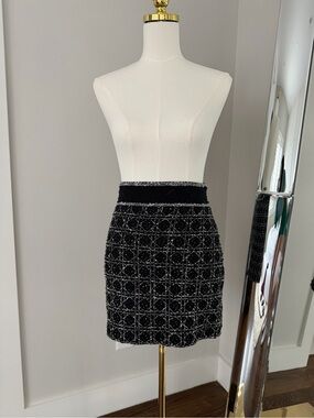 Christian Dior Cannage Tweed Mini Skirt